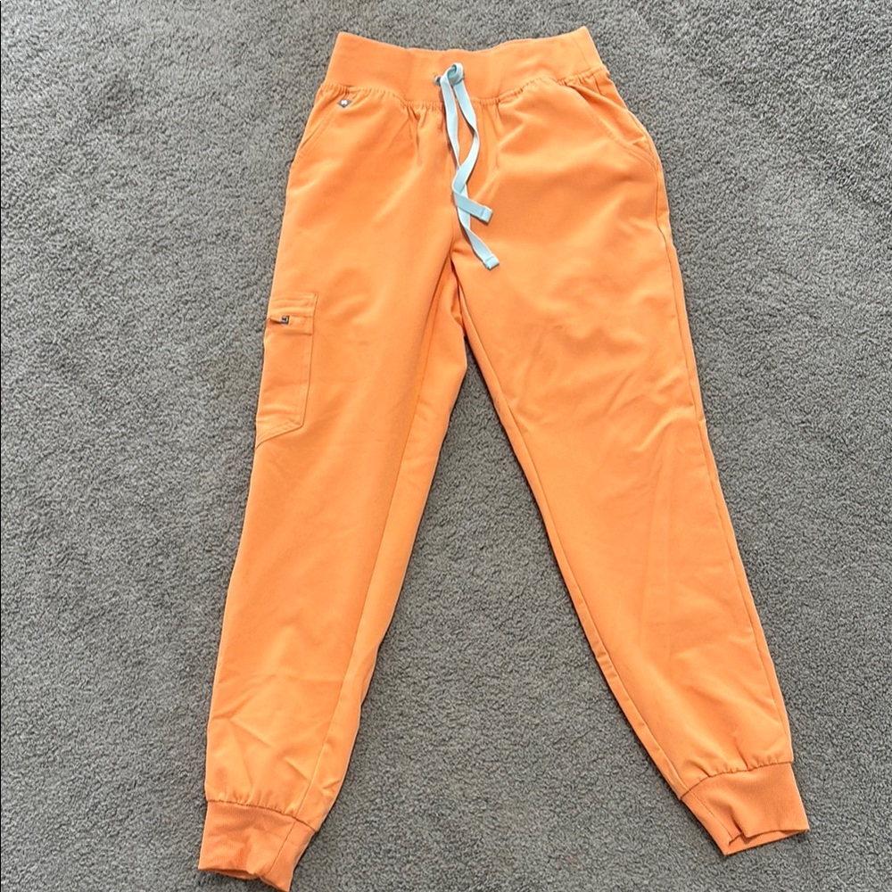 Figs Orange Cargo Jogger Scrub Pants